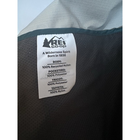 REI Co-Op Rainier RainCoat Jacket Women's M Peak 2.5L Hiking Hooded Blue - Picture 11 of 13